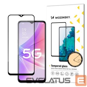 Nugarėlės dėklai Wozinsky  Wozinsky Super Durable Full Glue Tempered Glass Full Screen With Frame Case Friendly Realme Narzo 50 Black 