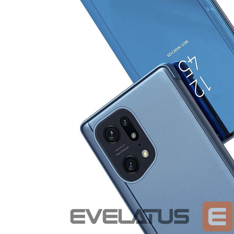 Nugarėlės dėklai Hurtel Clear View Case cover for Oppo Find X5 Pro cover with a flap black
