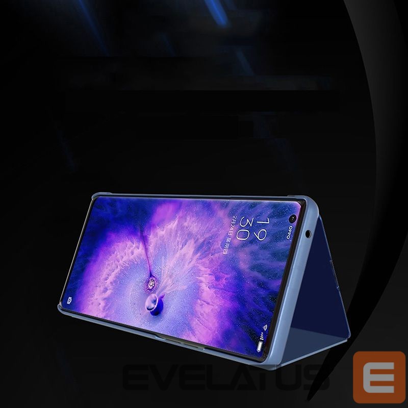 Nugarėlės dėklai Hurtel Clear View Case cover for Oppo Find X5 Pro cover with a flap black