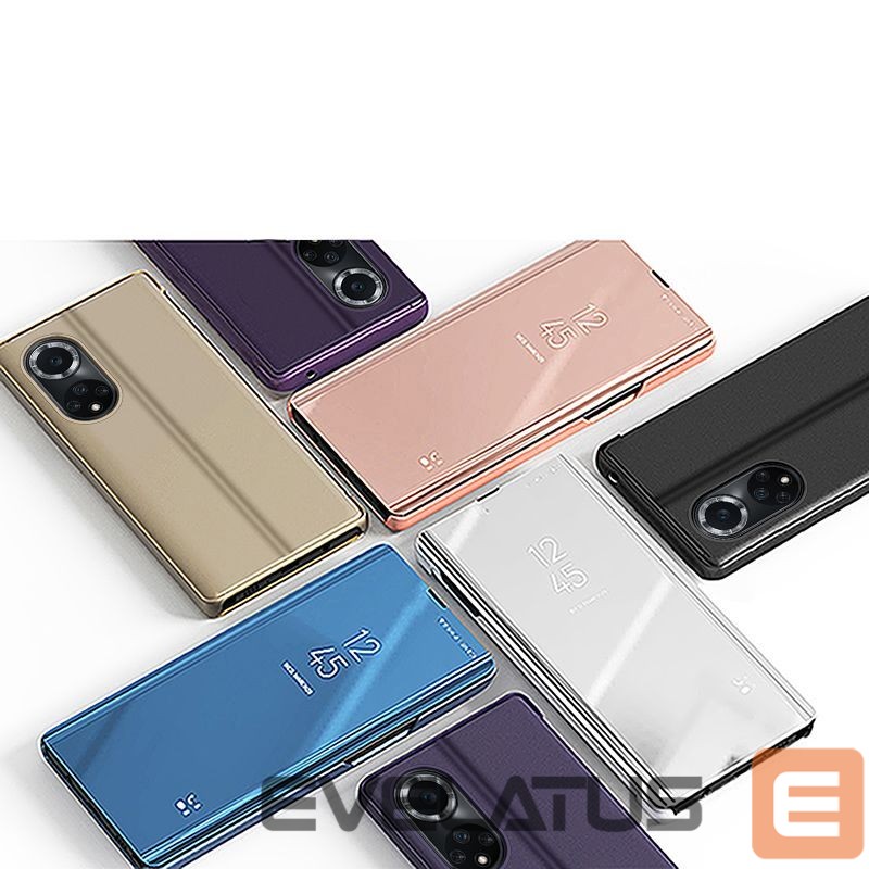 Nugarėlės dėklai Hurtel Clear View Case case for Huawei nova 9 flip cover black