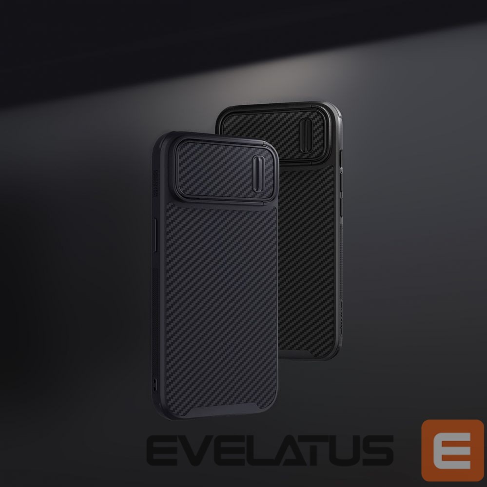 Nugarėlės dėklai Nillkin Nillkin Synthetic Fiber S Case iPhone 14 case with camera cover, black