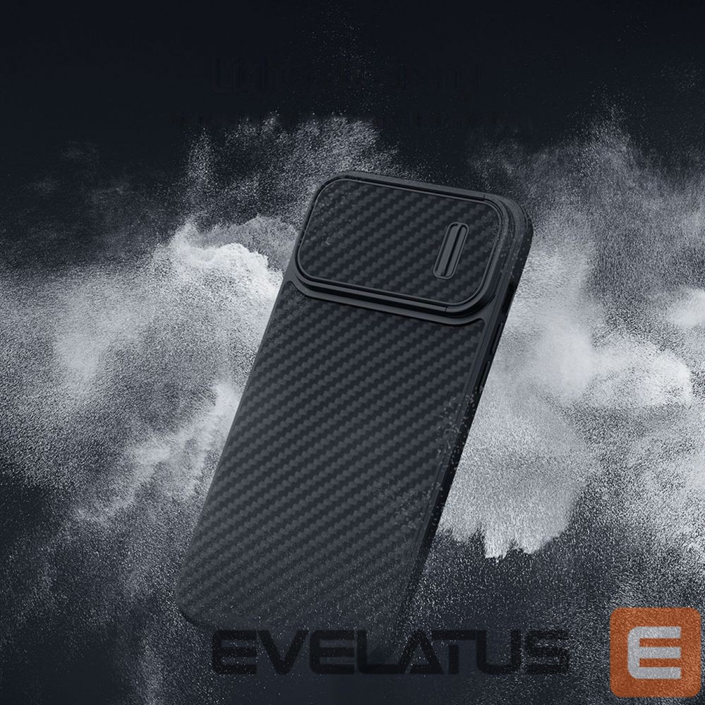 Nugarėlės dėklai Nillkin Nillkin Synthetic Fiber S Case iPhone 14 case with camera cover, black