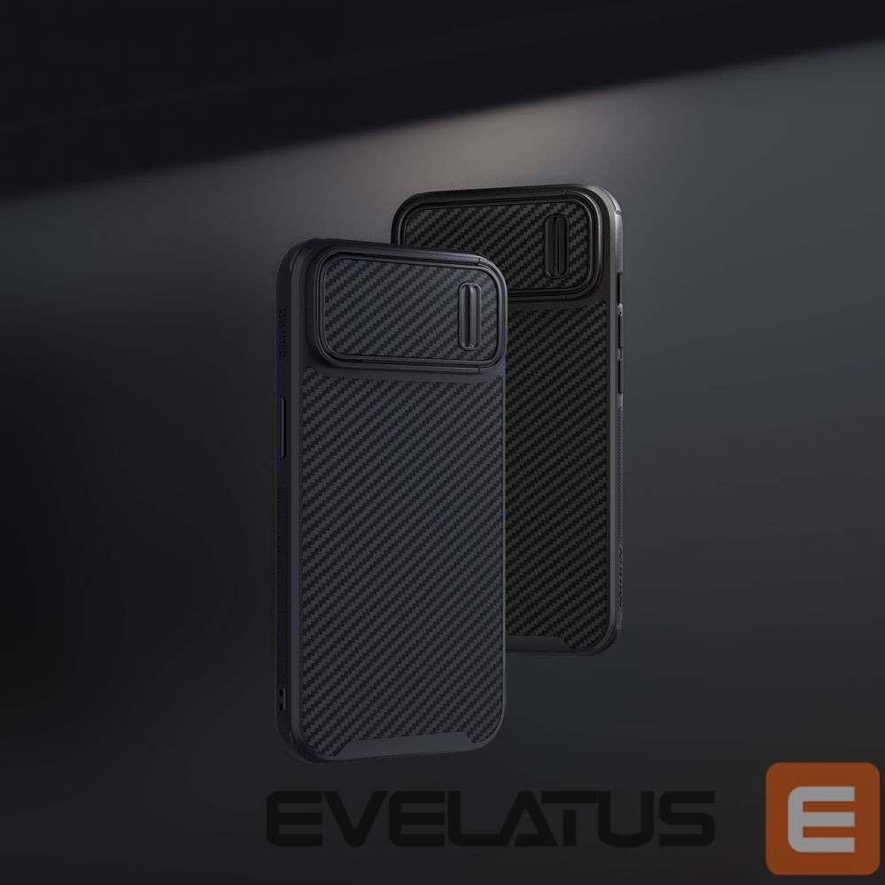 Nugarėlės dėklai Nillkin Nillkin Synthetic Fiber S Case iPhone 14 Pro case with camera cover, black
