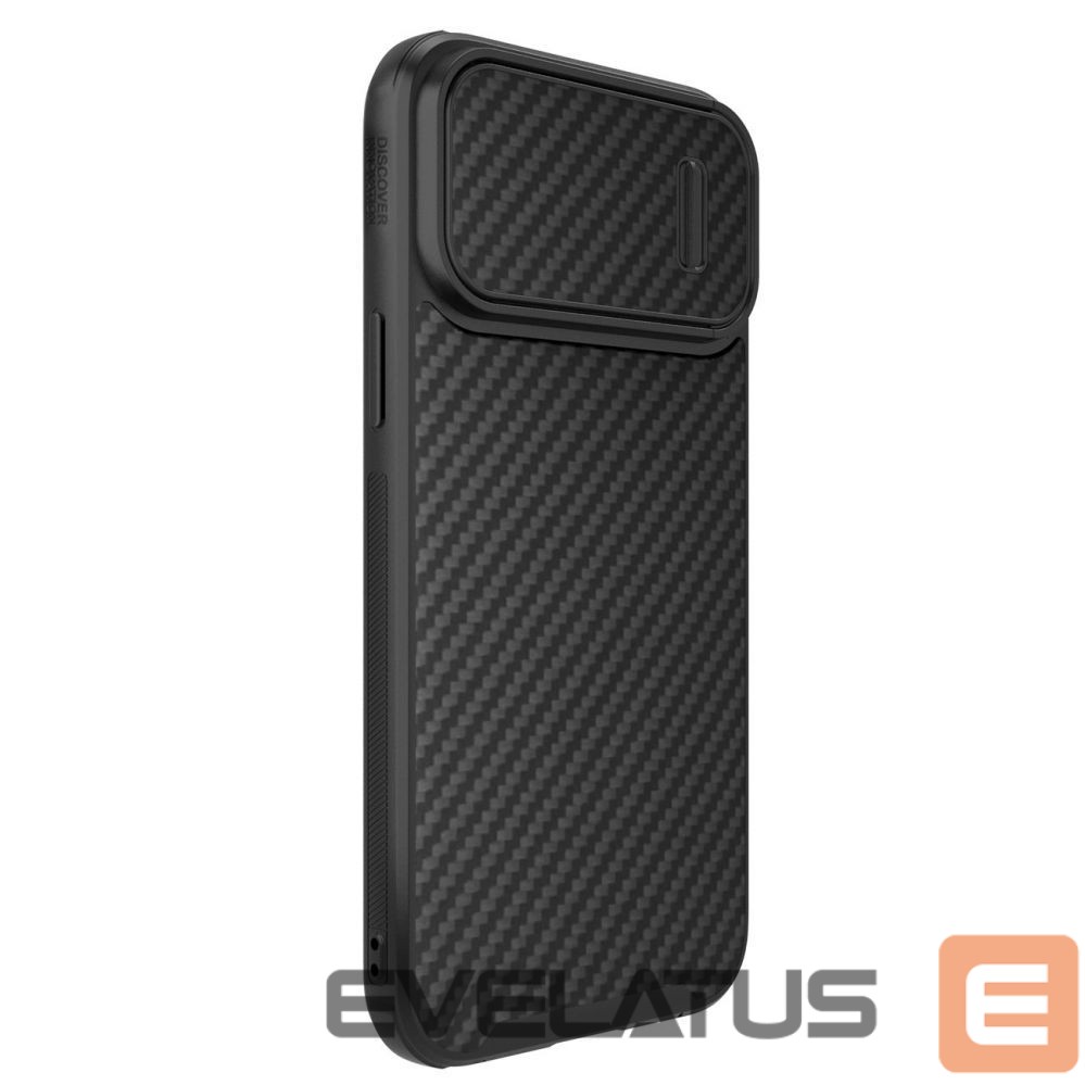 Nugarėlės dėklai Nillkin Nillkin Synthetic Fiber S Case iPhone 14 Pro case with camera cover, black