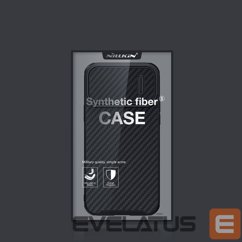 Nugarėlės dėklai Nillkin Nillkin Synthetic Fiber S Case iPhone 14 Pro case with camera cover, black