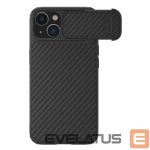 Nugarėlės dėklai Nillkin  Nillkin Synthetic Fiber S Case iPhone 14 Plus case with camera cover, black