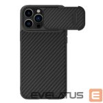 Nugarėlės dėklai Nillkin  Nillkin Synthetic Fiber S Case iPhone 14 Pro Max case with camera cover, black