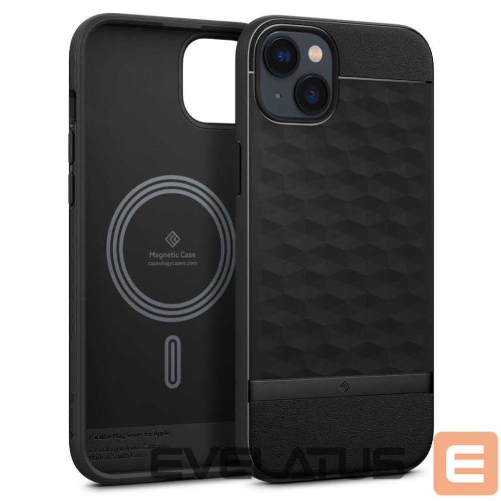 Nugarėlės dėklai Spigen Caseology Parallax Mag MagSafe iPhone 14 Plus Case - Matte Black