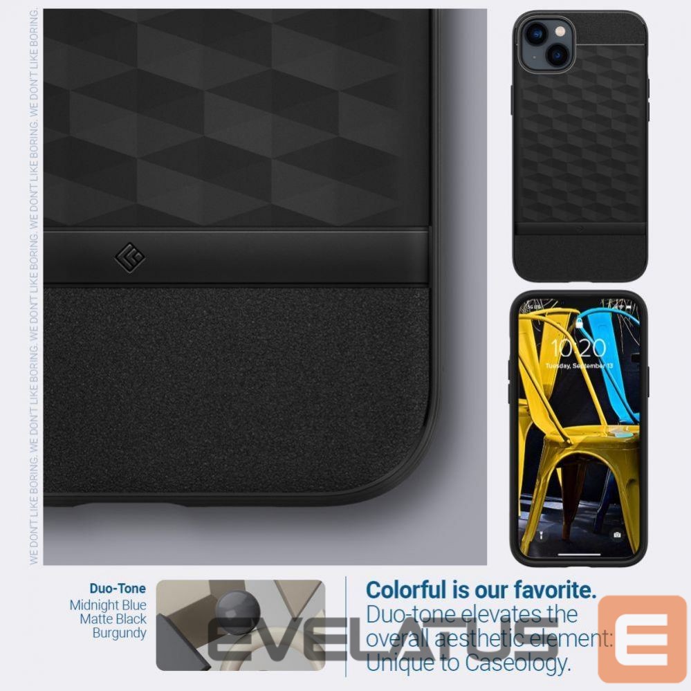Nugarėlės dėklai Spigen Caseology Parallax Mag MagSafe iPhone 14 Plus Case - Matte Black