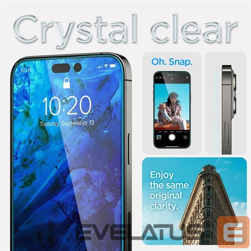 Apsauginiai stiklai Spigen Spigen Glas.tR EZ Fit Tempered Glass for iPhone 14 Pro Max - 2 pcs.