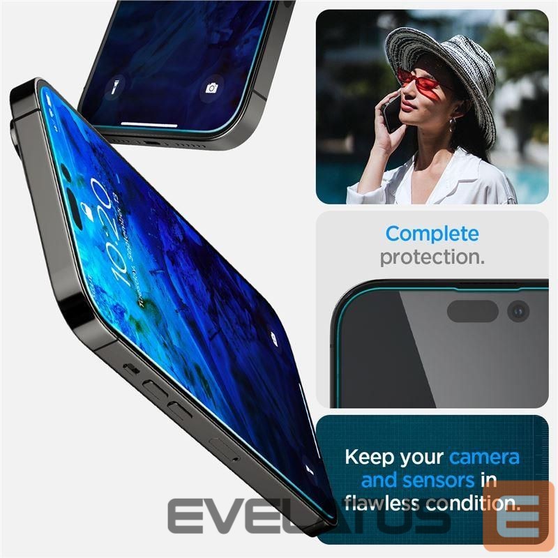 Apsauginiai stiklai Spigen Spigen Glas.tR EZ Fit Tempered Glass for iPhone 14 Pro Max - 2 pcs.