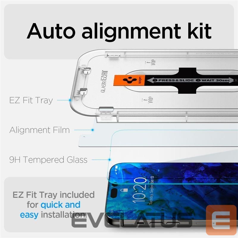 Apsauginiai stiklai Spigen Spigen Glas.tR EZ Fit Tempered Glass for iPhone 14 Pro Max - 2 pcs.