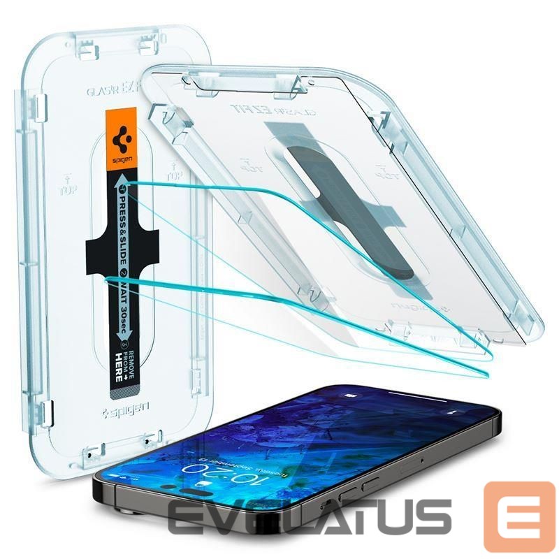 Apsauginiai stiklai Spigen Spigen Glas.tR EZ Fit Tempered Glass for iPhone 14 Pro Max - 2 pcs.