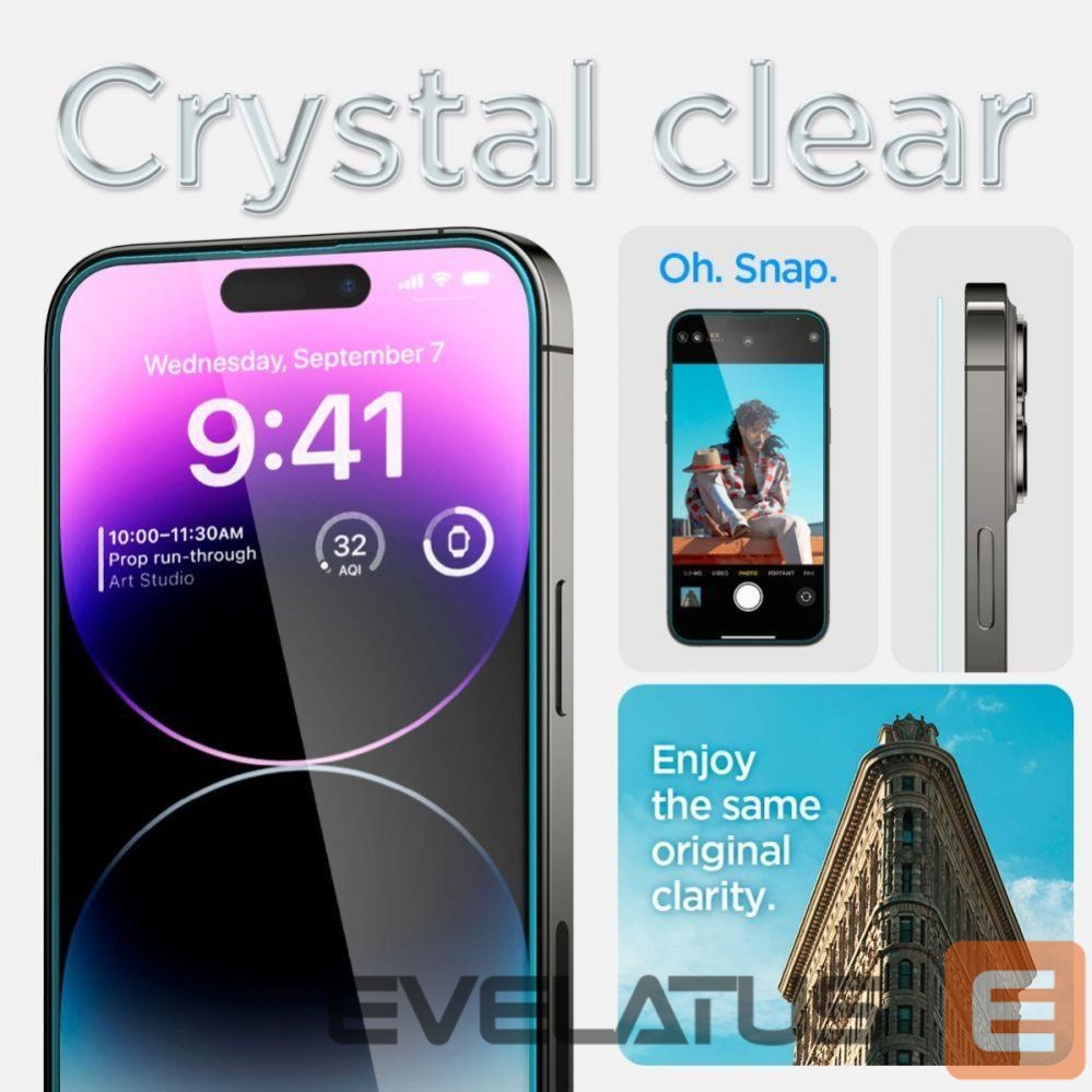 Apsauginiai stiklai Spigen Spigen Glas.tR EZ Fit tempered glass for iPhone 14 Pro - 2 pcs.