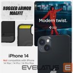 Nugarėlės dėklai Spigen  Spigen Rugged Armor Mag Case with MagSafe for iPhone 14 - Matte Black 