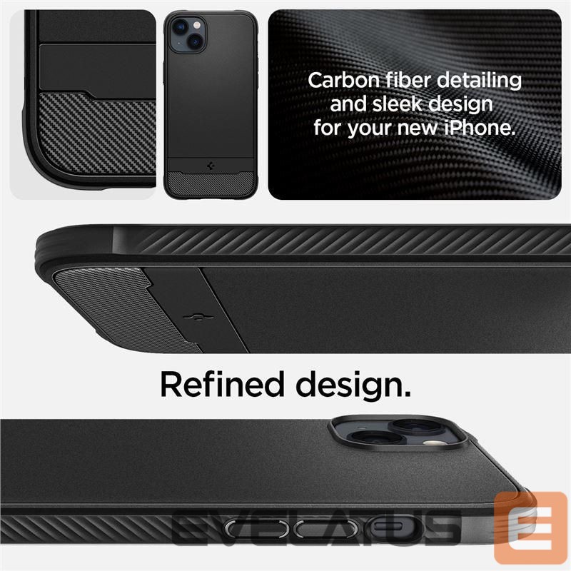 Nugarėlės dėklai Spigen Spigen Rugged Armor Mag Case with MagSafe for iPhone 14 - Matte Black