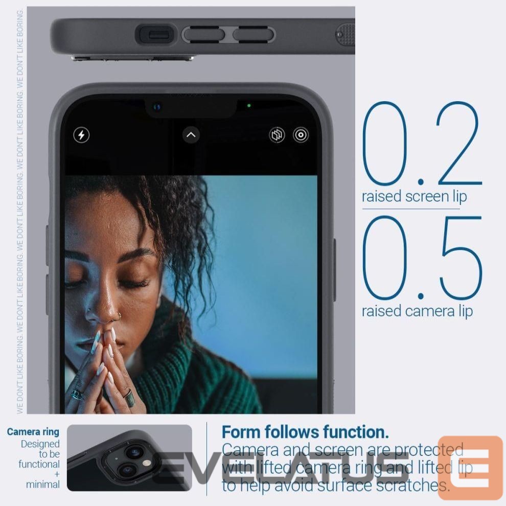 Nugarėlės dėklai Spigen Caseology Skyfall iPhone 14 Plus Case - Matte Black