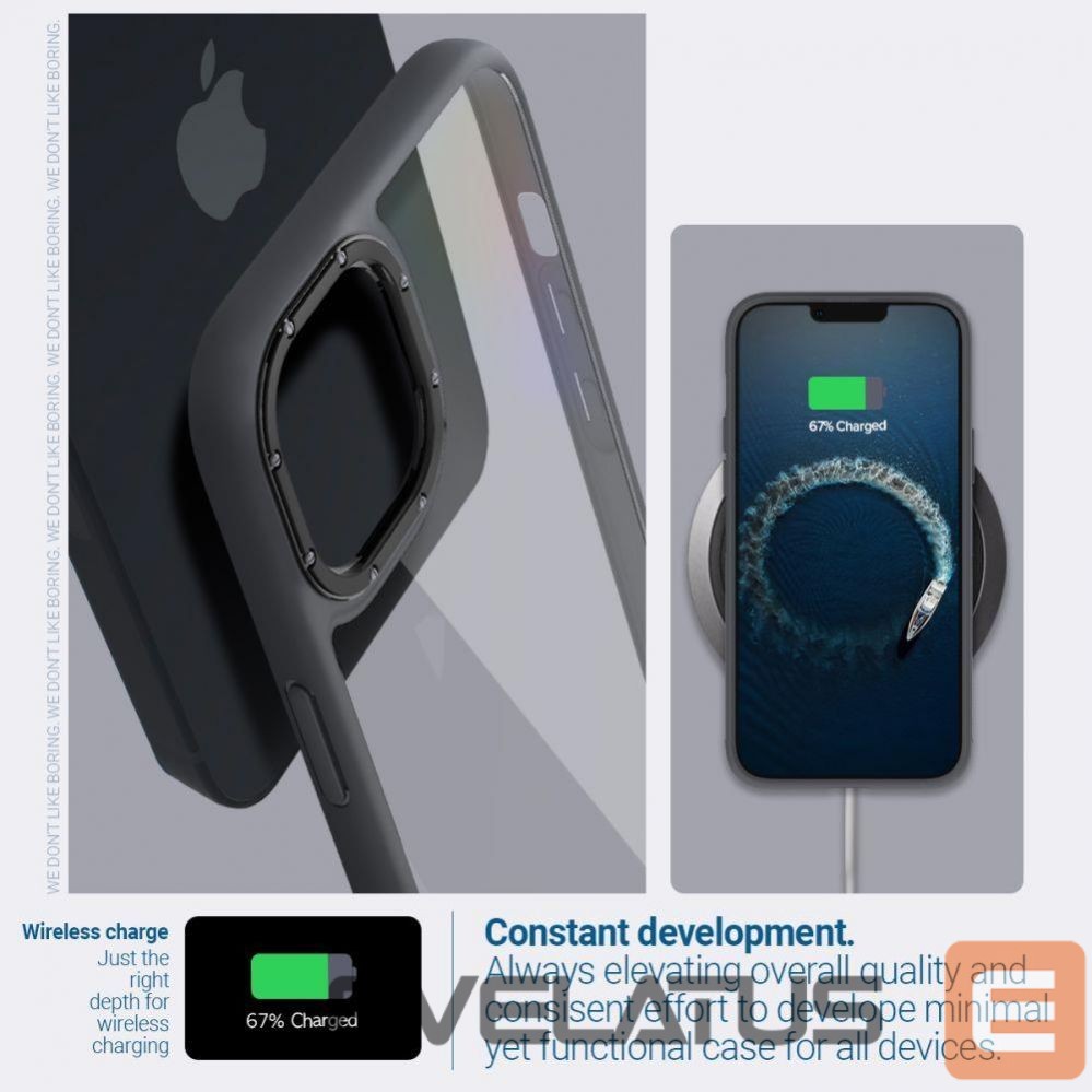 Nugarėlės dėklai Spigen Caseology Skyfall iPhone 14 Plus Case - Matte Black