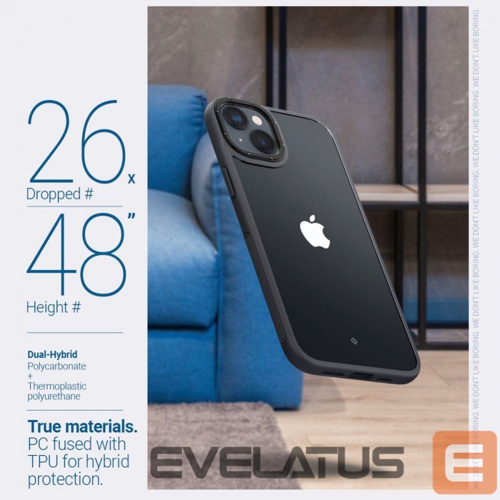 Nugarėlės dėklai Spigen Caseology Skyfall iPhone 14 Plus Case - Matte Black
