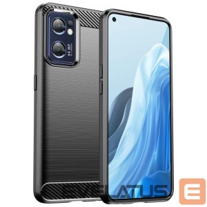 Nugarėlės dėklai Hurtel  Carbon Case for Realme Narzo 50 5G flexible silicone carbon cover black 