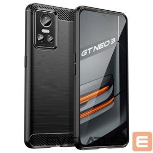 Nugarėlės dėklai Hurtel  Carbon Case case for Realme GT Neo 3 flexible silicone carbon cover black 