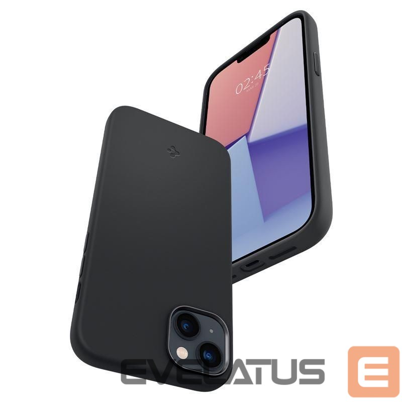 Nugarėlės dėklai Spigen Spigen Silicone Fit Mag Case with MagSafe for iPhone 14 Plus - Black