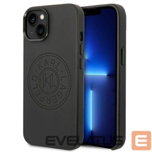 Nugarėlės dėklai Karl Lagerfeld  Karl Lagerfeld Leather Perforated Logo Case for iPhone 14 Plus - Black 
