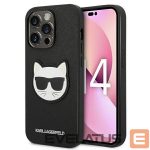 Nugarėlės dėklai Karl Lagerfeld  Karl Lagerfeld KLHCP14XSAPCHK iPhone 14 Pro Max 6,7" hardcase czarny/black Saffiano Choupette Head Patch 