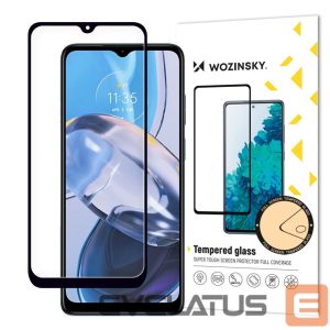 Apsauginiai stiklai Wozinsky  Wozinsky Full Glue tempered glass Motorola Moto E22i / E22 full screen with frame black (case friendly) 