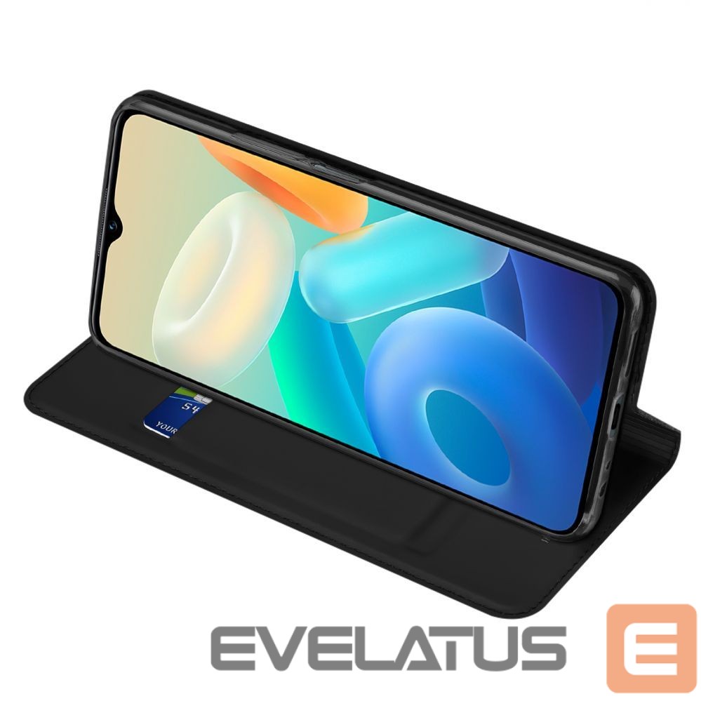 Nugarėlės dėklai Dux Ducis Dux Ducis Skin Pro case Vivo Y16 / Y02s wallet holster cover with flap black