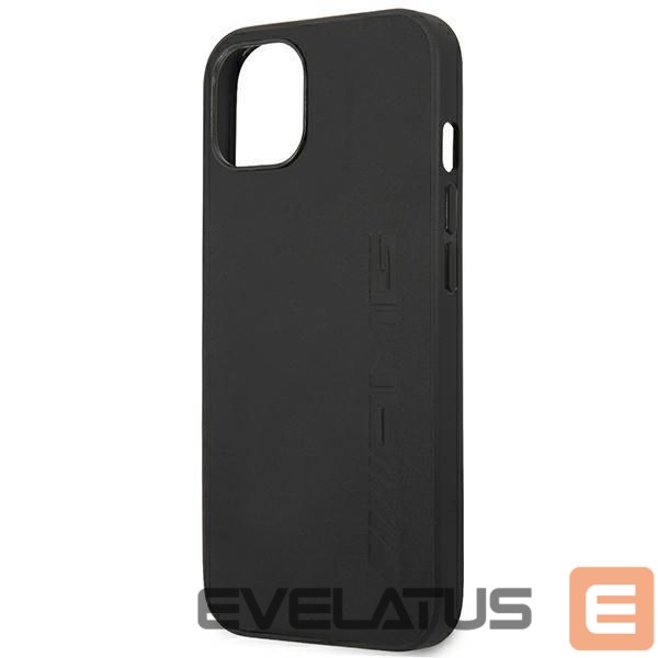 Nugarėlės dėklai Mercedes-Benz AMG AMHCP14MDOLBK iPhone 14 Plus 6.7 "black / black hardcase Leather Hot Stamped