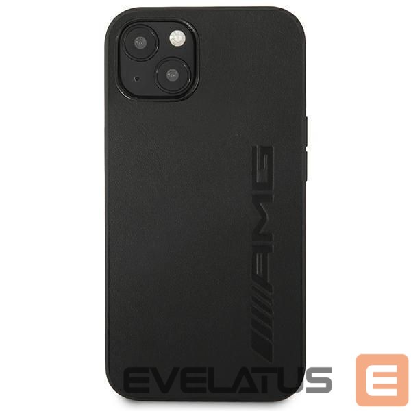 Nugarėlės dėklai Mercedes-Benz AMG AMHCP14MDOLBK iPhone 14 Plus 6.7 "black / black hardcase Leather Hot Stamped