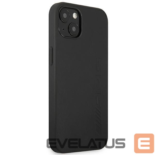 Nugarėlės dėklai Mercedes-Benz AMG AMHCP14SDOLBK iPhone 14 6.1 "black / black hardcase Leather Hot Stamped
