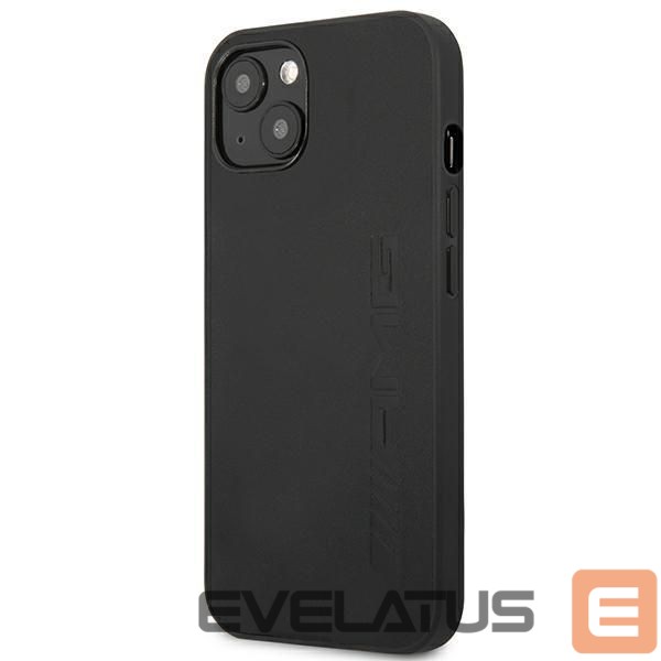 Nugarėlės dėklai Mercedes-Benz AMG AMHCP14SDOLBK iPhone 14 6.1 "black / black hardcase Leather Hot Stamped