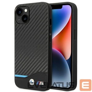 Nugarėlės dėklai BMW  Case BMW BMHCP14M22NBCK iPhone 14 Plus 6.7 "black / black Leather Carbon 