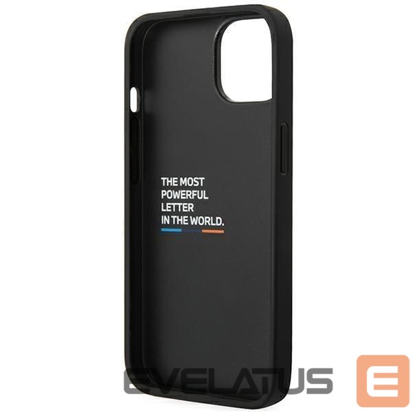 Nugarėlės dėklai BMW Case BMW BMHCP14M22NBCK iPhone 14 Plus 6.7 "black / black Leather Carbon