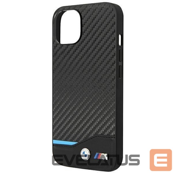 Nugarėlės dėklai BMW Case BMW BMHCP14M22NBCK iPhone 14 Plus 6.7 "black / black Leather Carbon