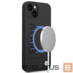 Nugarėlės dėklai BMW  Case BMW BMHMP14MSLBLBK iPhone 14 Plus 6.7 "black / black hardcase Silicone Signature Logo Magsafe 