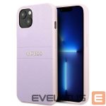 Nugarėlės dėklai Guess  Guess GUHCP13SPSASBPU iPhone 13 mini 5,4 "purple / purple Saffiano Hot Stamp & Metal Logo