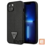 Nugarėlės dėklai Guess  Guess GUHCP13SPSATLK iPhone 13 mini 5,4 "black / black hardcase SaffianoTriangle Logo 