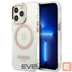 Nugarėlės dėklai Guess  Guess GUHMP13XHTRMD iPhone 13 Pro Max 6.7 "gold / gold hard case Metal Outline Magsafe 