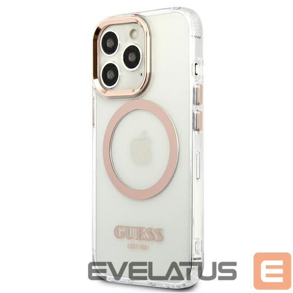Nugarėlės dėklai Guess Guess GUHMP13XHTRMD iPhone 13 Pro Max 6.7 "gold / gold hard case Metal Outline Magsafe