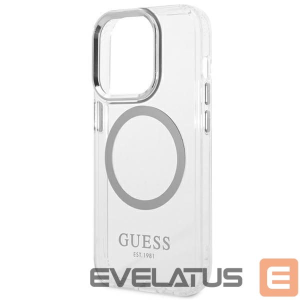 Nugarėlės dėklai Guess Silver || Transparent