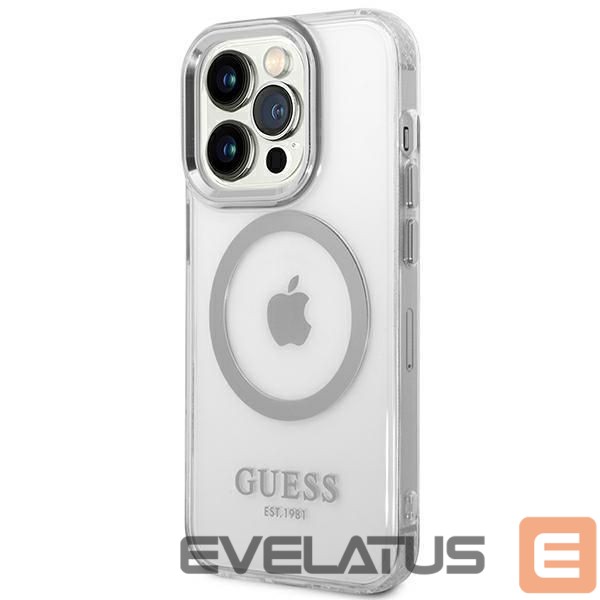 Nugarėlės dėklai Guess Silver || Transparent
