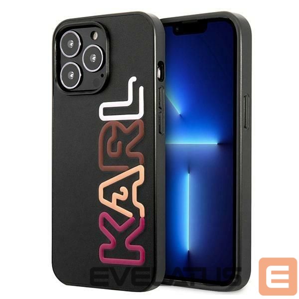 Nugarėlės dėklai Karl Lagerfeld Karl Lagerfeld Multipink Brand Case for iPhone 13 Pro / iPhone 13 - Black