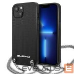 Nugarėlės dėklai Karl Lagerfeld  Karl Lagerfeld KLHCP13SPMK iPhone 13 mini 5,4 "hardcase black / black Leather Textured and Chain 
