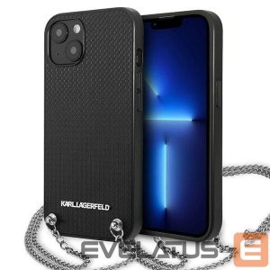 Nugarėlės dėklai Karl Lagerfeld  Karl Lagerfeld KLHCP13SPMK iPhone 13 mini 5,4 "hardcase black / black Leather Textured and Chain 
