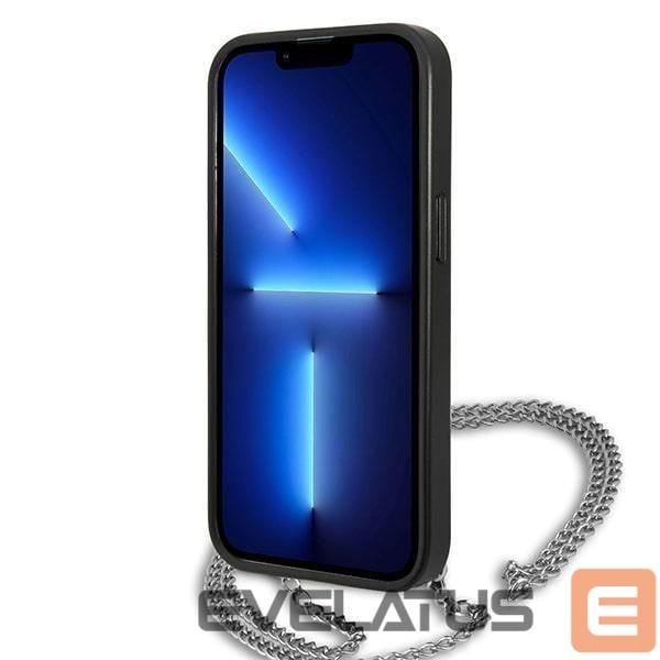 Nugarėlės dėklai Karl Lagerfeld Karl Lagerfeld KLHCP13SPMK iPhone 13 mini 5,4 "hardcase black / black Leather Textured and Chain