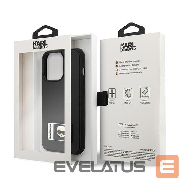 Nugarėlės dėklai Karl Lagerfeld Karl Lagerfeld Ikonik Patch Case for iPhone 13 Pro Max - Black