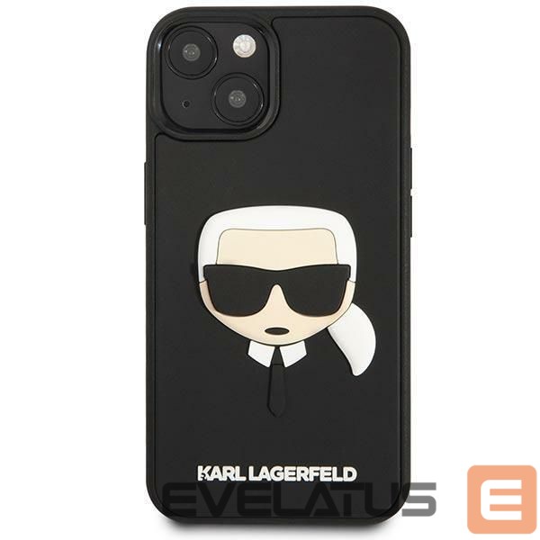 Nugarėlės dėklai Karl Lagerfeld Karl Lagerfeld KLHCP14MKH3DBK iPhone 14 Plus 6.7 "black / black hardcase 3D Rubber Karl's Head